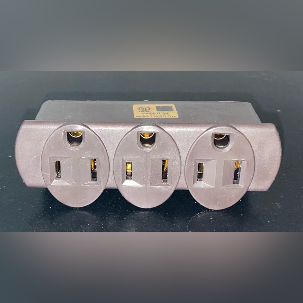 3 to 3-Prong Triple Outlet Adapter